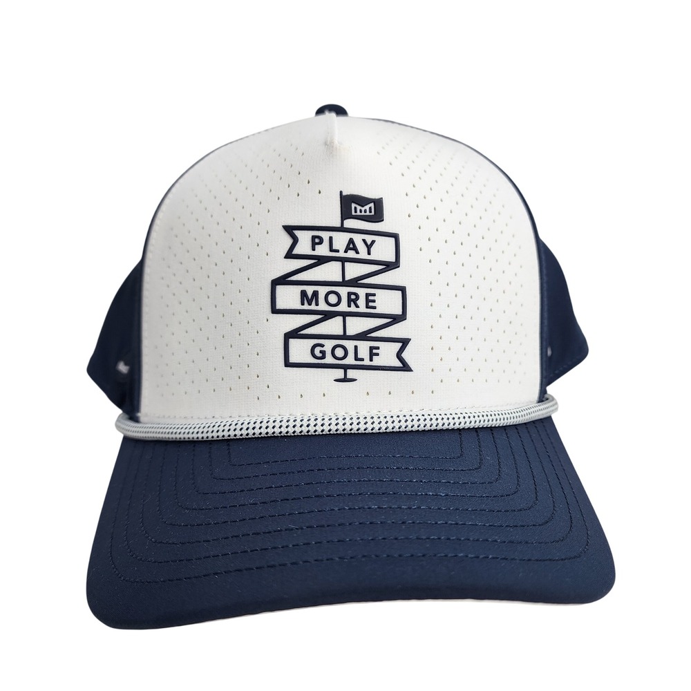 Melin Hat Play More Golf Adjustable Snapback Cap‎ Blue White NWT
